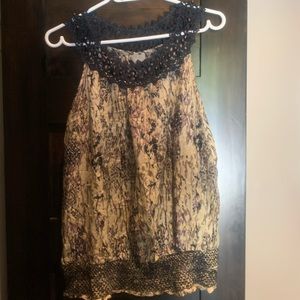 Blue multi-coloured blouse